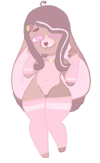 cute eyes femboy furry fursona girly pink