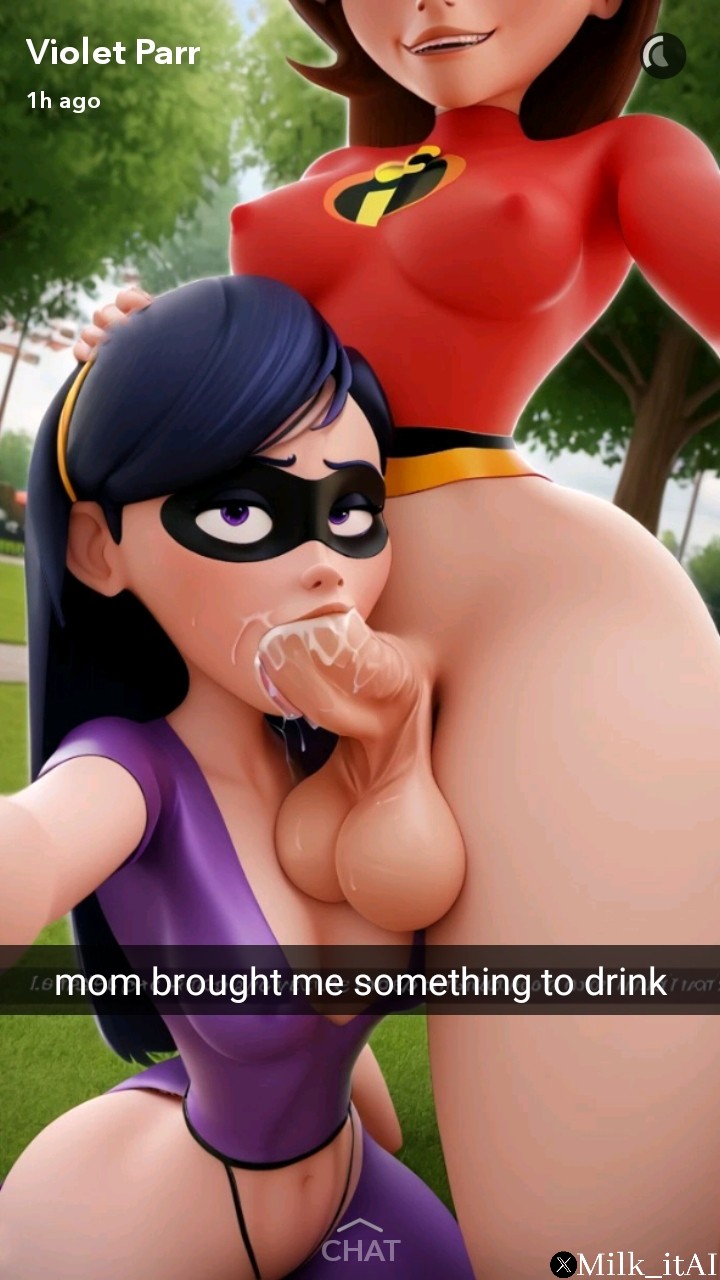 1futa ai_generated big_penis blowjob cum_in_mouth elastigirl female futanari helen_parr light-skinned_female light-skinned_futanari mature_female milf milk_itai mother_and_daughter perky_breasts selfie selfie_fellatio superheroine the_incredibles veiny_penis violet_parr wide_hips