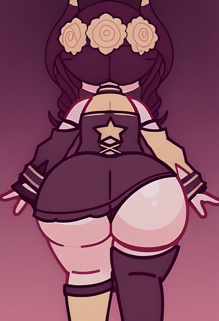 ai_generated ass ass_focus bare_ass bare_shoulders big_ass gacha_club gacha_life gachatuber oc original_character royal skirt tagme thick thick_ass thigh_gap thighhighs y3llow