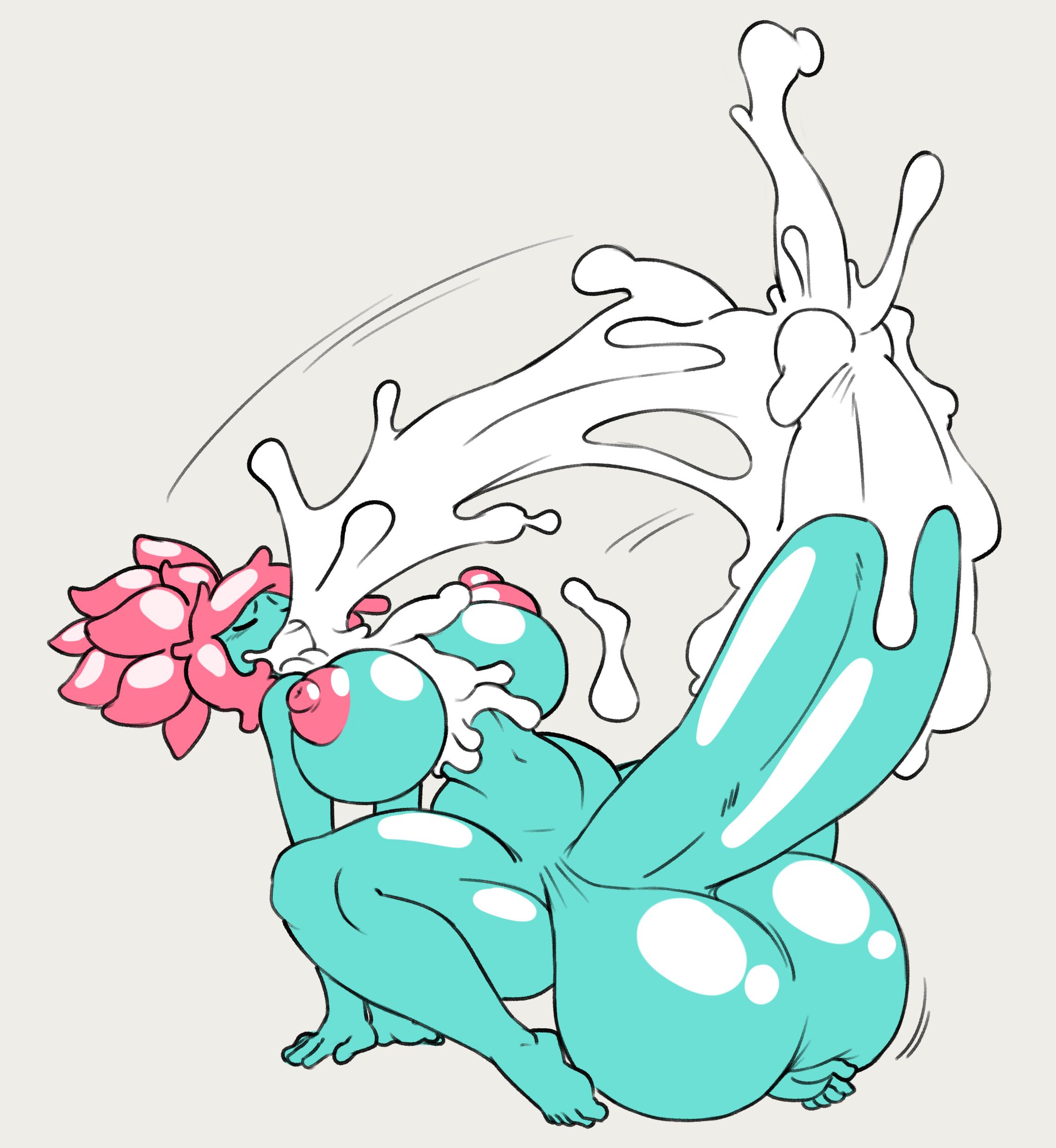 1futa, angstrom, areolae, autofellatio, balls, barefoot, blue skin, breasts, completely nude, cum, cum in mouth, cum on penis, cumming, cumshot, female, futa only, futanari, goo girl, huge breasts, hyper, hyper balls, hyper penis, intersex, moaning, nipples, nude, orgasm, penis, pink hair, slime girl, solo, solo futa
