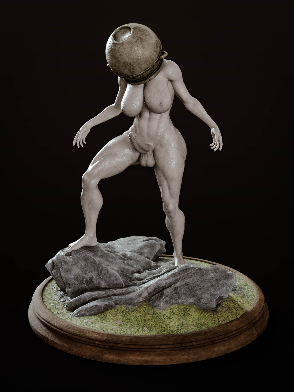 1futa 3d breasts casual covered_head daz elden_ring erection fromsoftware futa_only futanari headwear human jar let_me_solo_her living_jar_(elden_ring) masked misuzalha3d monster monster_girl muscular pale_skin penis pot rule_63 self_upload solo_futa tarnished vase