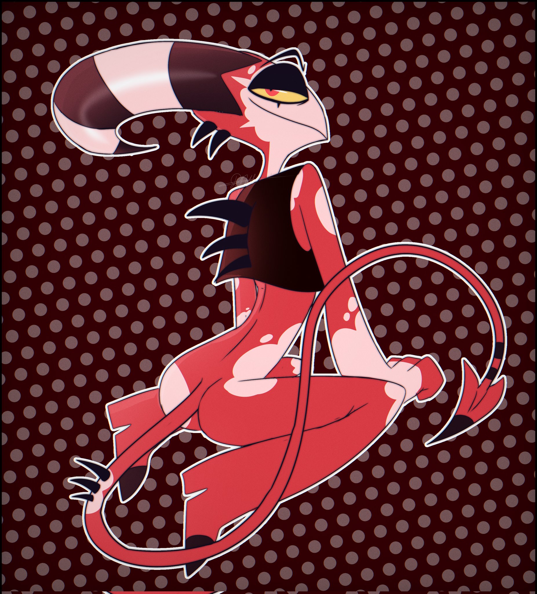 1boy, 2022, blitzo (helluva boss), demon tail, gay, helluva boss, imp, kkcq20yk0db5mak, male, male only, male pov, tagme, tail, vivienne medrano, yaoi