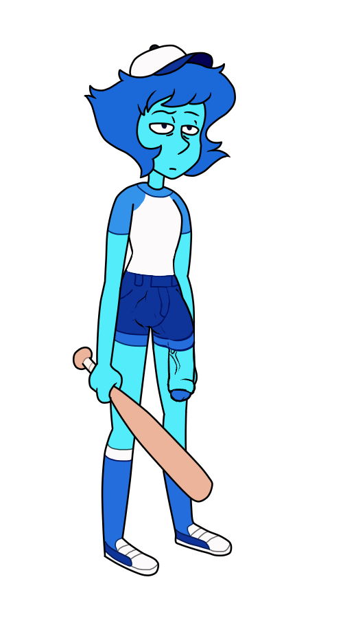 baseball_bat baseball_cap baseball_uniform big_penis blue_bottomwear blue_hair blue_skin bob_cut clothed clothing edit erection erection_under_clothes eye_bags futanari huge_cock humanoid humanoid_penis lapis_lazuli_(bob) lapis_lazuli_(steven_universe) large_penis mostly_clothed oblivious penis penis_hanging_down_clothes penis_out penis_through_bottomwear penis_through_leghole penis_under_clothes screenshot screenshot_edit self_upload shirt shorts sneakers socks solo standing steven_universe t-shirt thick_penis tomboy tshirt unaware uncircumcised yetig