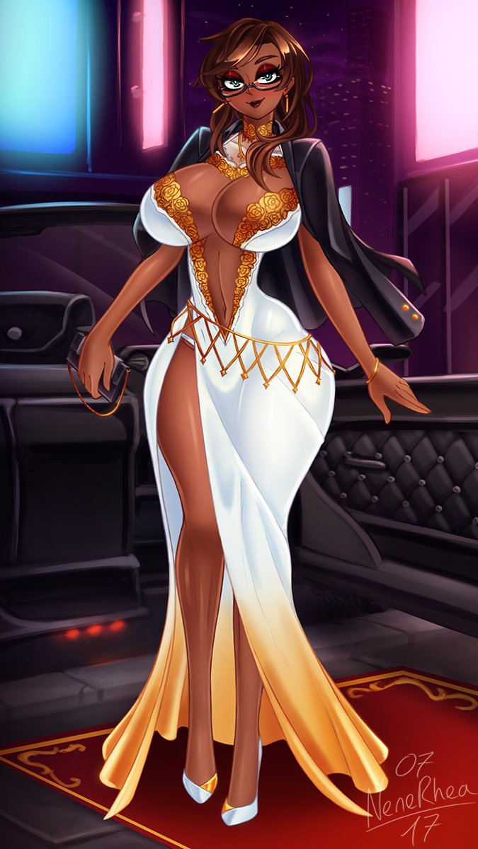 big_breasts dark-skinned_female female_only final_fantasy final_fantasy_xiv frjn fully_clothed hyur nenerhea tagme