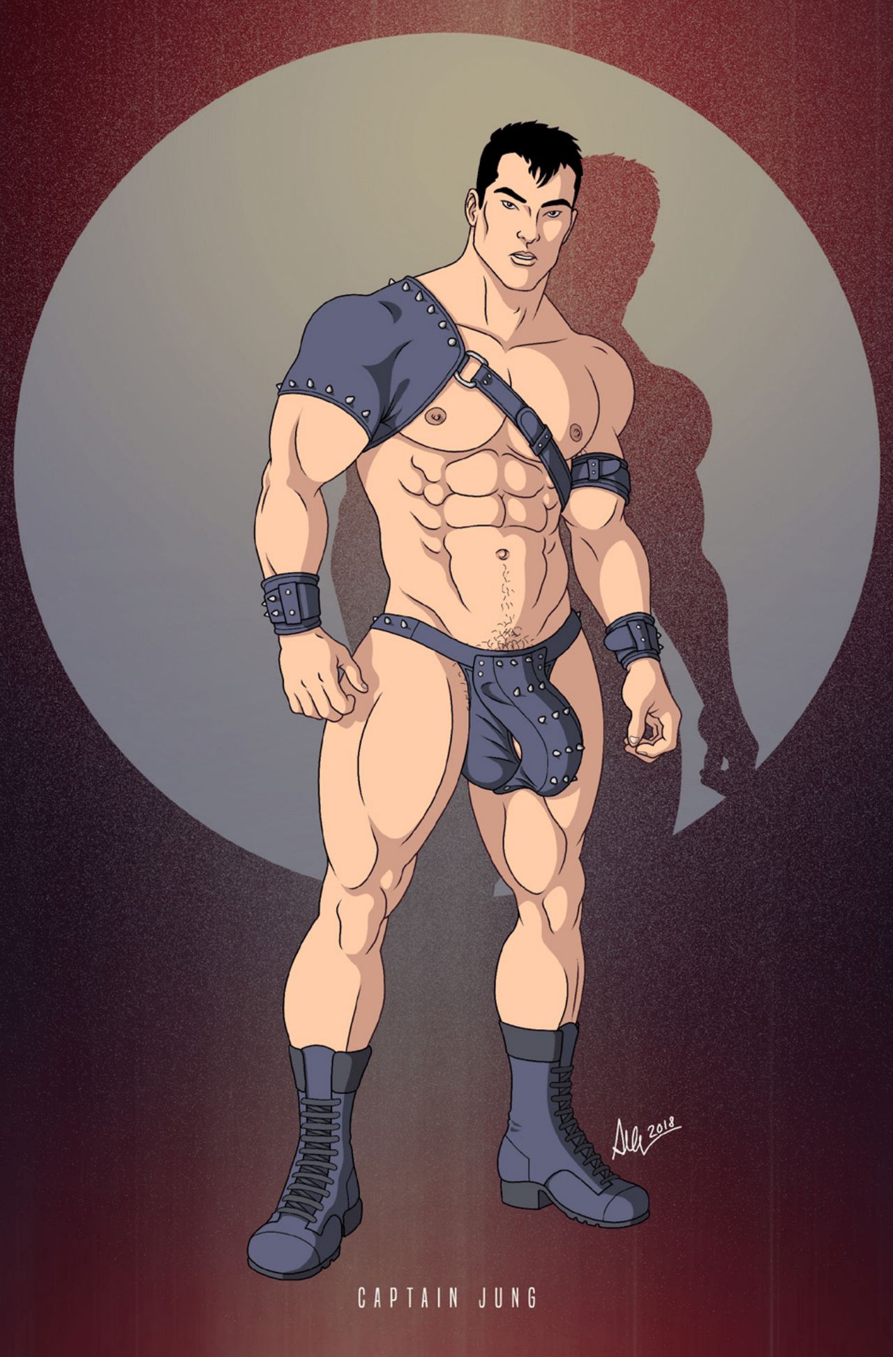 1boy abs alexander_gay_art bulge captain_jung class_comics male male_focus male_only muscles muscular