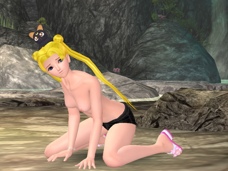 3d all_fours artist_request beach bishoujo_senshi_sailor_moon blonde_hair blue_eyes feline game_cg game_mod illusion_soft kneeling luna-p panties sand sexy_beach_3 small_breasts smile straight_hair tied_hair topless twintails underwear usagi_tsukino