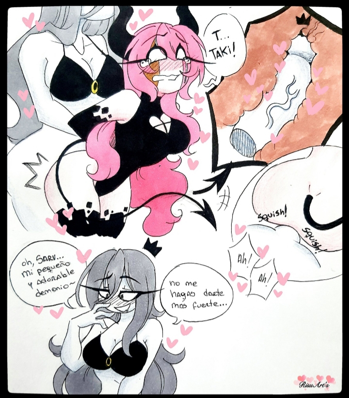 1futa, 1girls, anal, ass, big ass, big breasts, big penis, breasts, demon, demon girl, demon horns, demon tail, female, friday night funkin, futa on female, futanari, intersex, long hair, penis, pink hair, pleasure face, sarvente (dokki.doodlez), succubus, taki (fevertown), veiny penis