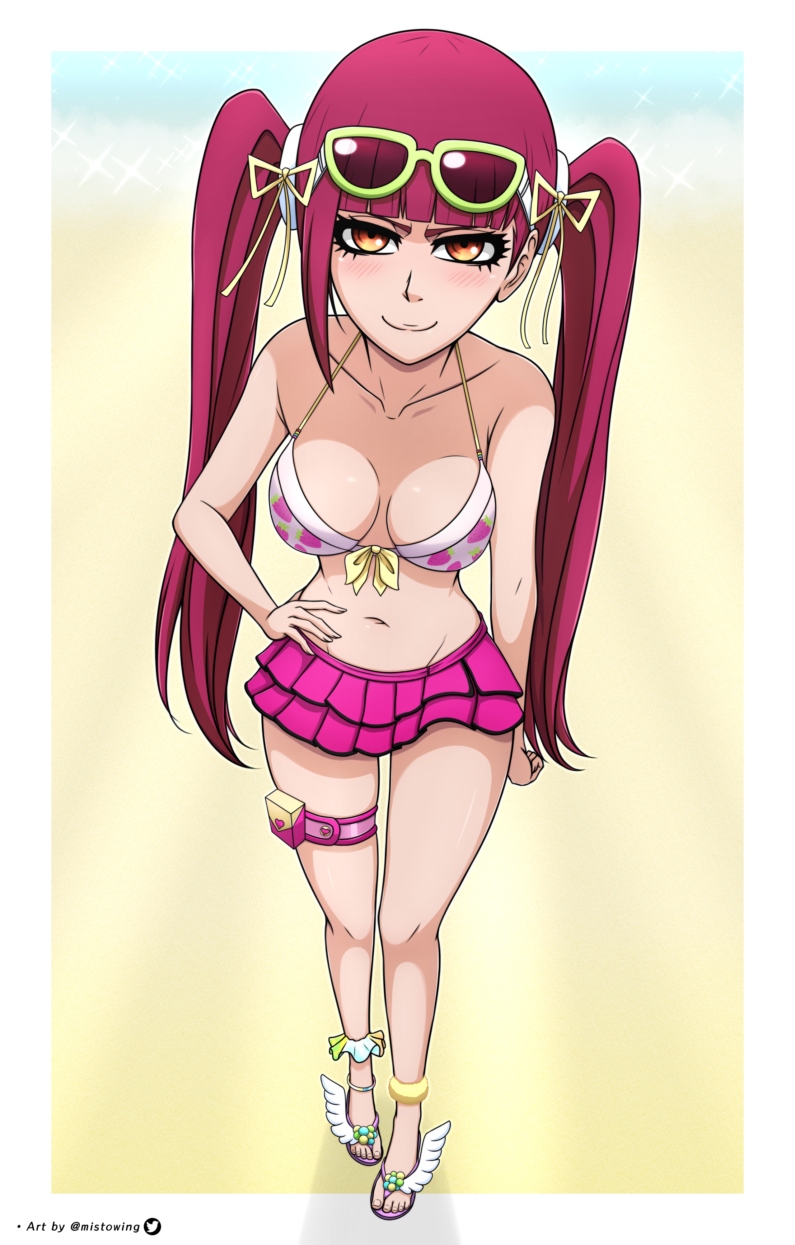 bleach, dokugamine riruka, mistowing, solo, swimsuit, tagme, twintails