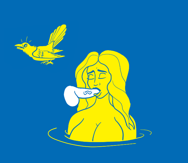 anonymous_artist bird closed_eyes coat_of_arms fellatio feral finland flag in_water light-skinned_male light_skin long_hair mermaid oral päijät-häme partially_submerged simple_background swimming taur vein veiny_penis vellamo_(finnish_mythology) water yellow_body