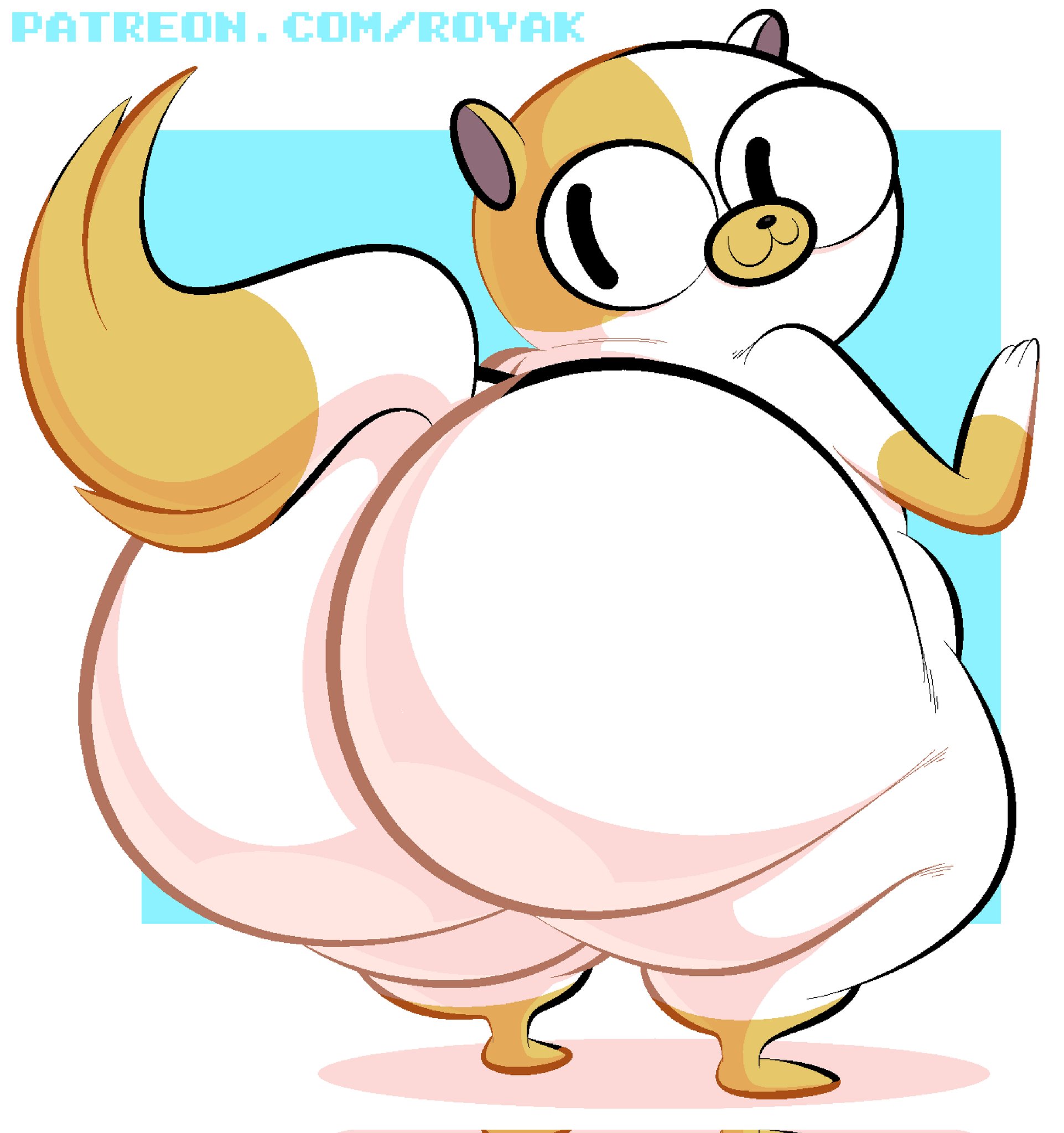 :3, adventure time, anthro, ass, ass bigger than body, ass bigger than head, ass focus, big ass, bubble ass, bubble butt, cake the cat, cat, cat ears, cat tail, ekkokenight, feline, female, fur, furry, furry only, hi res, huge ass, hyper ass, hyper butt, looking back, solo, tagme, tail