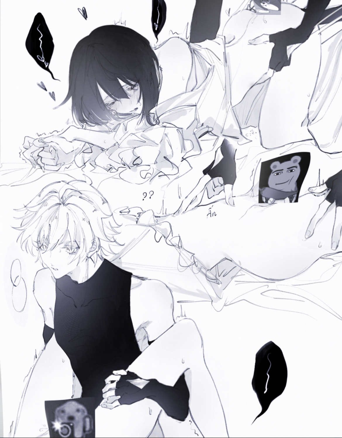 2boys, ass, ass up, chongyun (genshin impact), clothing, from behind, from behind position, gay, gay sex, genshin impact, legs, male, male only, open clothes, submissive, submissive male, thighs, xingqiu (genshin impact), yaoi