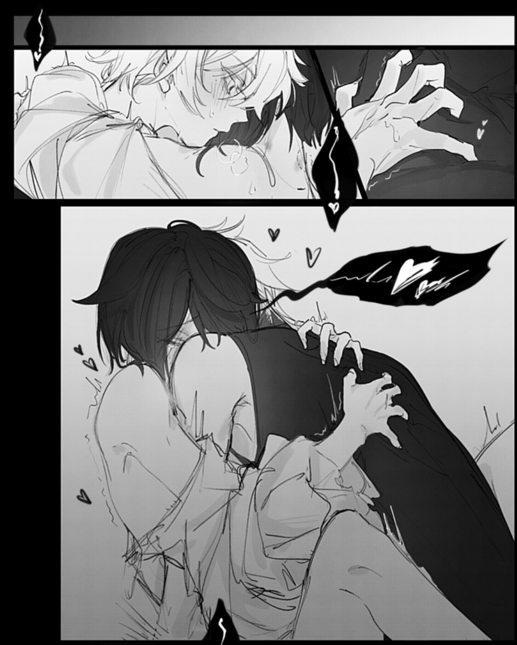 2boys, anal, anal sex, blush, chongyun (genshin impact), gay, gay sex, genshin impact, grabbing, hugging, male, male only, moan, moaning, moaning in pleasure, submissive, submissive male, xingqiu (genshin impact), yaoi