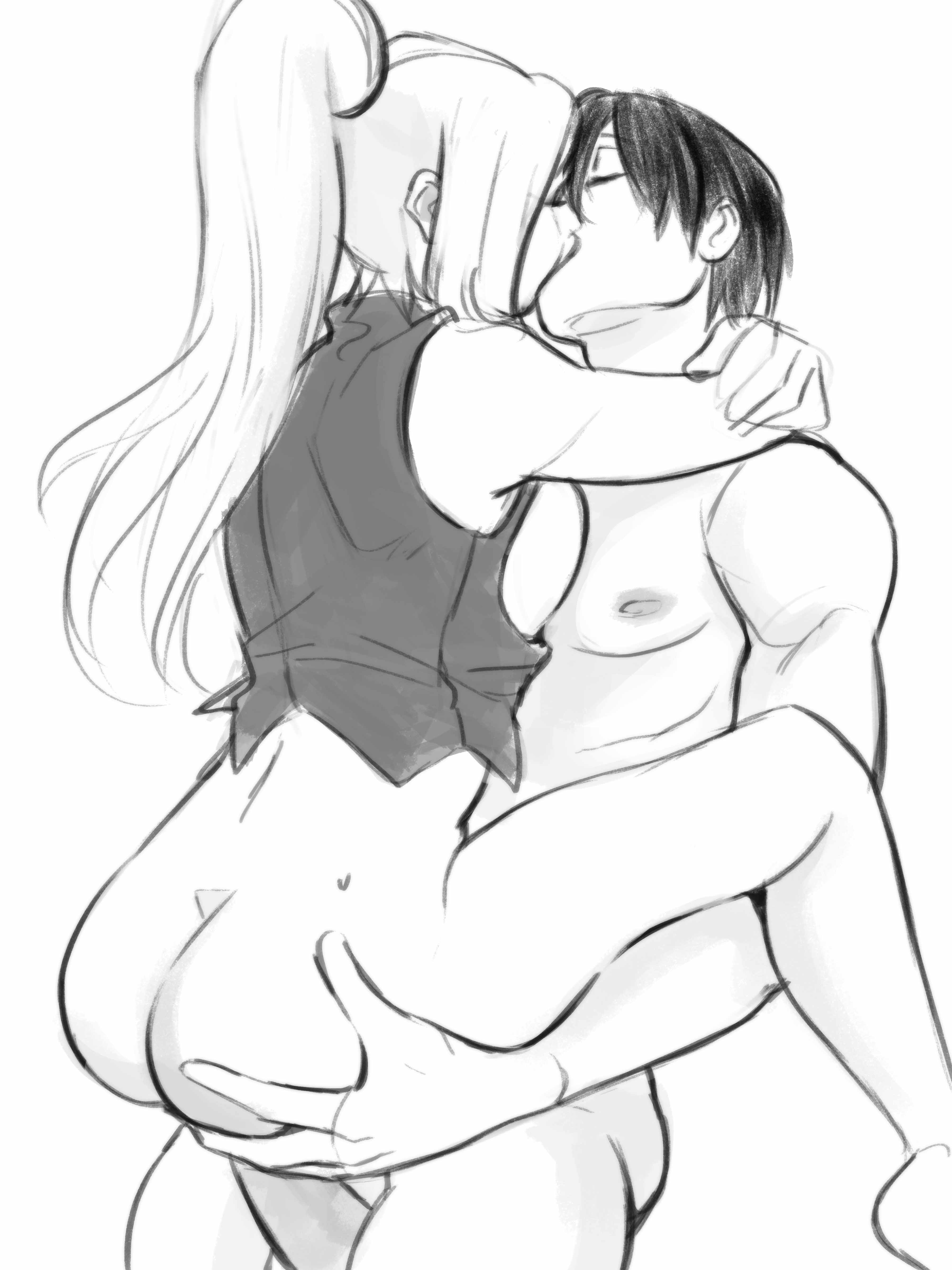1boy, 1girls, absurdres, arms around neck, arms behind head, asian male white female, ass, ass grab, black hair, blonde hair, boruto: naruto next generations, breast press, breasts, breasts out, canon couple, carrying, caucasian female, closed eyes, clothed female nude male, couple, female, highres, holding, husband and wife, ino yamanaka, kissing, kissing while penetrated, large penis, light skin, light-skinned female, male, male nipples, monday mint, muscular, muscular male, naruto, naruto (series), nipples, nude, partially clothed, penis, ponytail, pussy, sai, sex, simple background, standing, standing sex, straight, teenage female, teenager, toned, toned male, vaginal penetration, white female