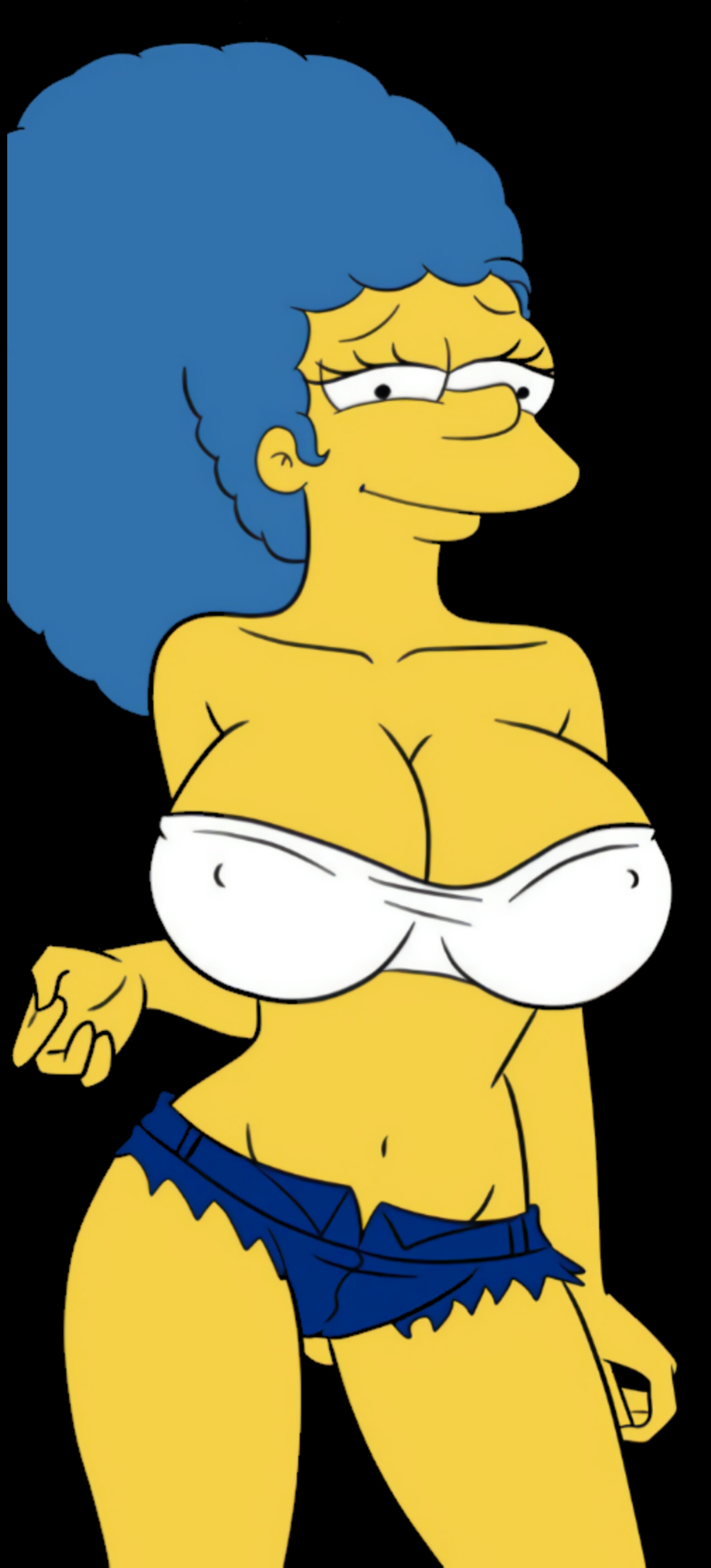 croc (artist), female, marge simpson, nipples visible through clothing, solo, tagme, the simpsons