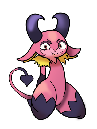 fakémon horns pink_fur pokemon succubus xxubis