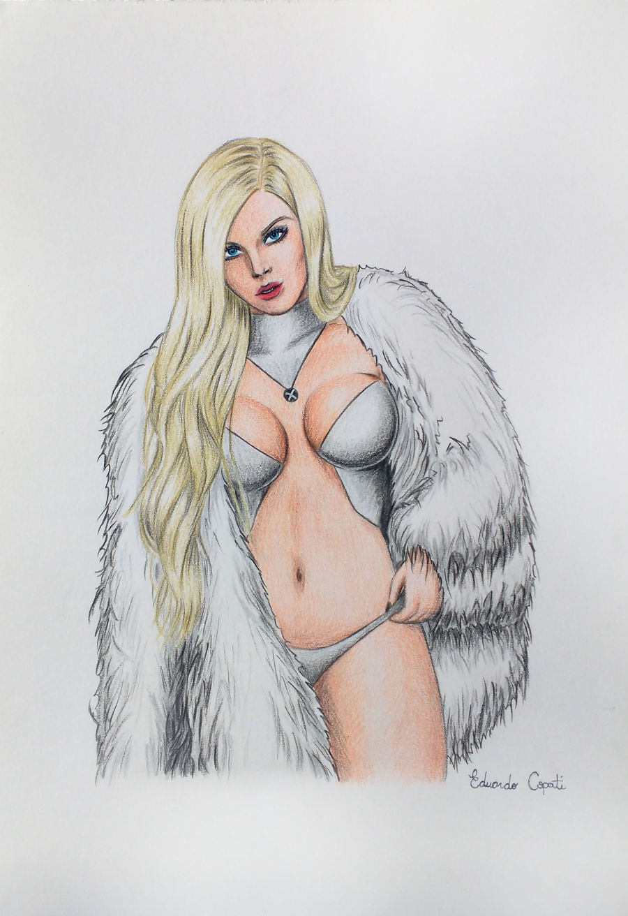 blonde_hair eduardo_copati emma_frost huge_breasts marvel marvel_comics new_x-men pinup white_queen x-men