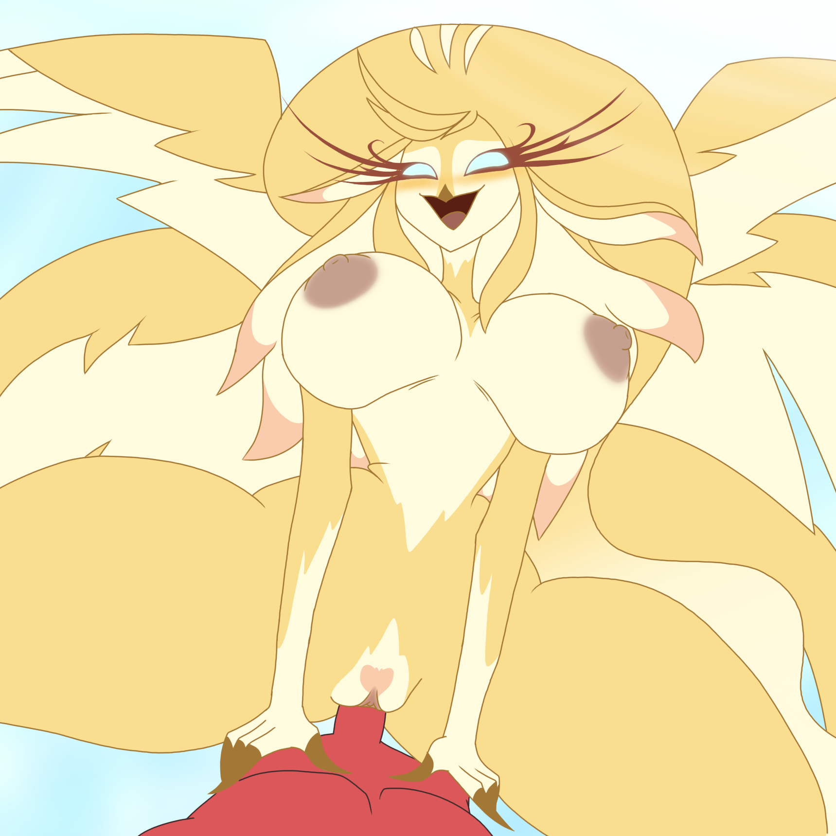 1girls, angel, angel wings, avian, beautiful body, beautiful woman, bird, blush, breasts, cowgirl position, first porn of artist, goddess, hazbin hotel, hazbin hotel (season 2), hellaverse, holy woman, imp, interspecies, nude, penis in pussy, perfect body, perfect woman, pleasure face, pov, size difference, smaller male, speaker of god (hazbin hotel), taller female, twitter link, vaginal penetration, vivienne medrano, vivziepop