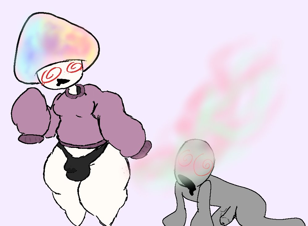 anthro, anthrofied, ass, balls, bulge, facesitting, fart, fart cloud, femboy, flora fauna, hypno-shroom (pvz), hypnosis, lucky (artist), male, male only, mushroom, pheromones, plant, plant humanoid, plantie, plants vs zombies, popcap games, pvz, smell fetish, smelly