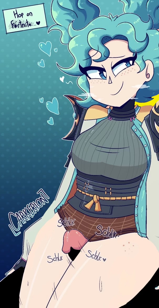 blue eyes, brawl stars, buttjob, female, female focus, fortnite, freckles, jade (fortnite), meeple (brawl stars), thick thighs, thigh sex