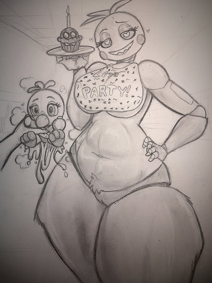1girls, 2315w16, animatronic, animatronic female, chicken, chicken girl, cum in plushie, cupcake (fnaf), female, five nights at freddy's, five nights at freddy's 2, fnaf, human, phasianid, plushie, plushie fleshlight, robot, robot girl, scottgames, toy chica (fnaf), yellow, yellow skin