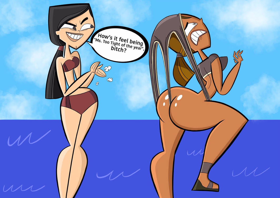 2girls, atomic wedgie, bullying, codykins123, courtney (tdi), heather (tdi), humiliated, humiliation, swimsuit, total drama island, wedgie, wedgie fetish