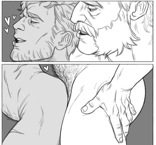 anal, anal sex, bara, beard, beard stubble, daddy, dilf, dispatch (game), gay, hairy, heart, heart symbol, male, male only, matws art, phenomaman, robert robertson, stubble