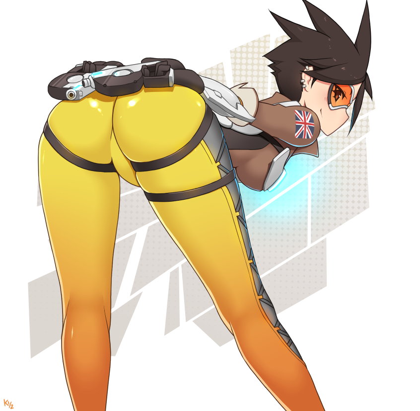 ass kuroonehalf overwatch tagme tight_pants tracer