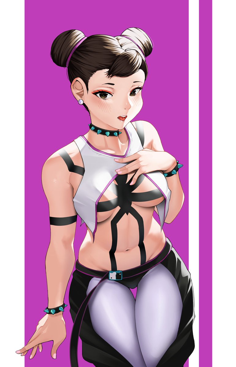 1girls 2024 2d 2d_(artwork) capcom chun-li femme_fatale juri_han juri_han_(cosplay) luxpineapple street_fighter street_fighter_6