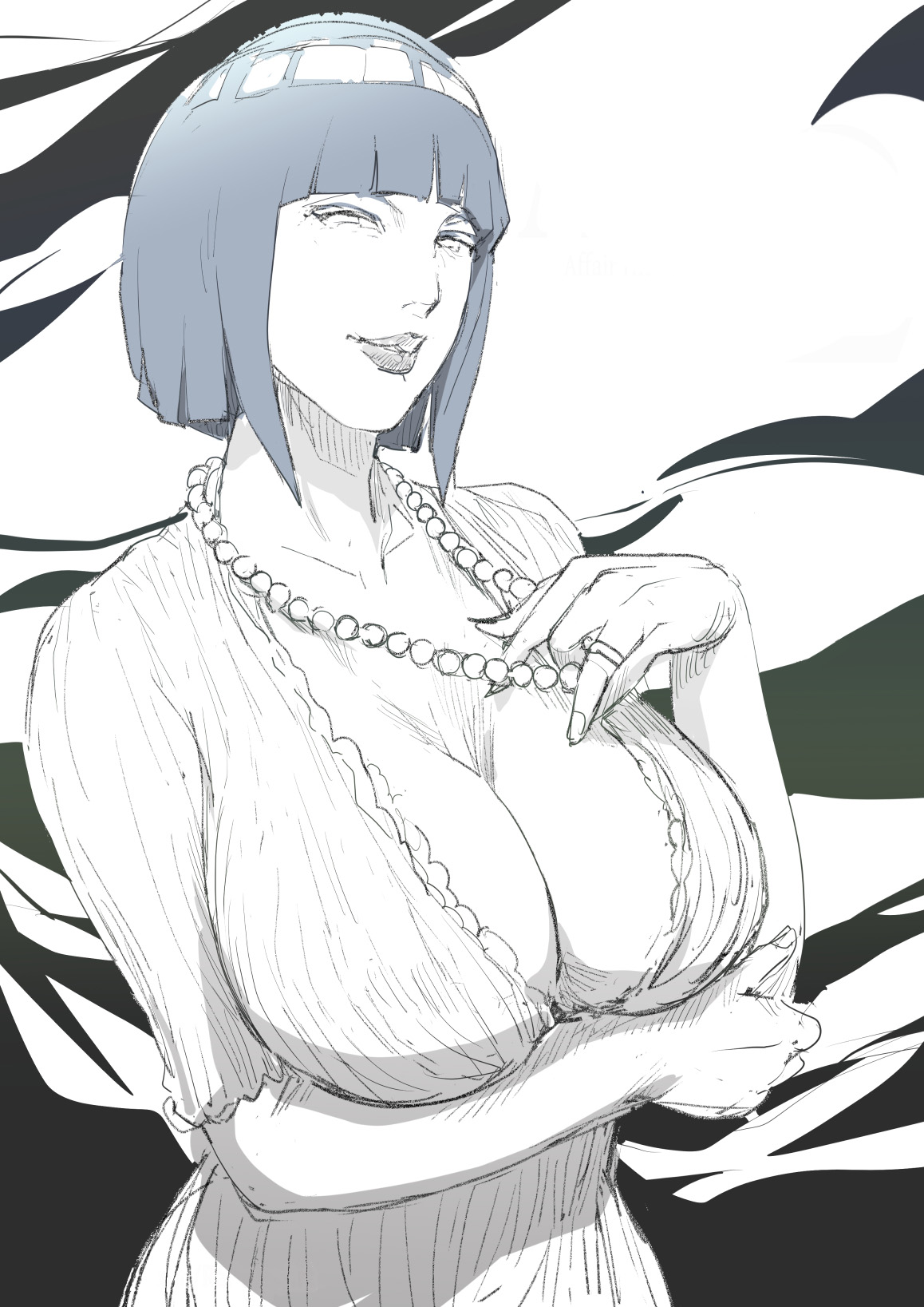 1girls, 1milf, big breasts, bob cut, boruto: naruto next generations, breasts, cleavage, cougar, cougar milf, dress, edit, edited, female, female focus, female only, hi res, highres, hyuuga hinata, looking at viewer, milf, naruto, naruto (series), necklace, raikage art, seductive, solo female, uzumaki hinata, voluptuous female, wedding ring