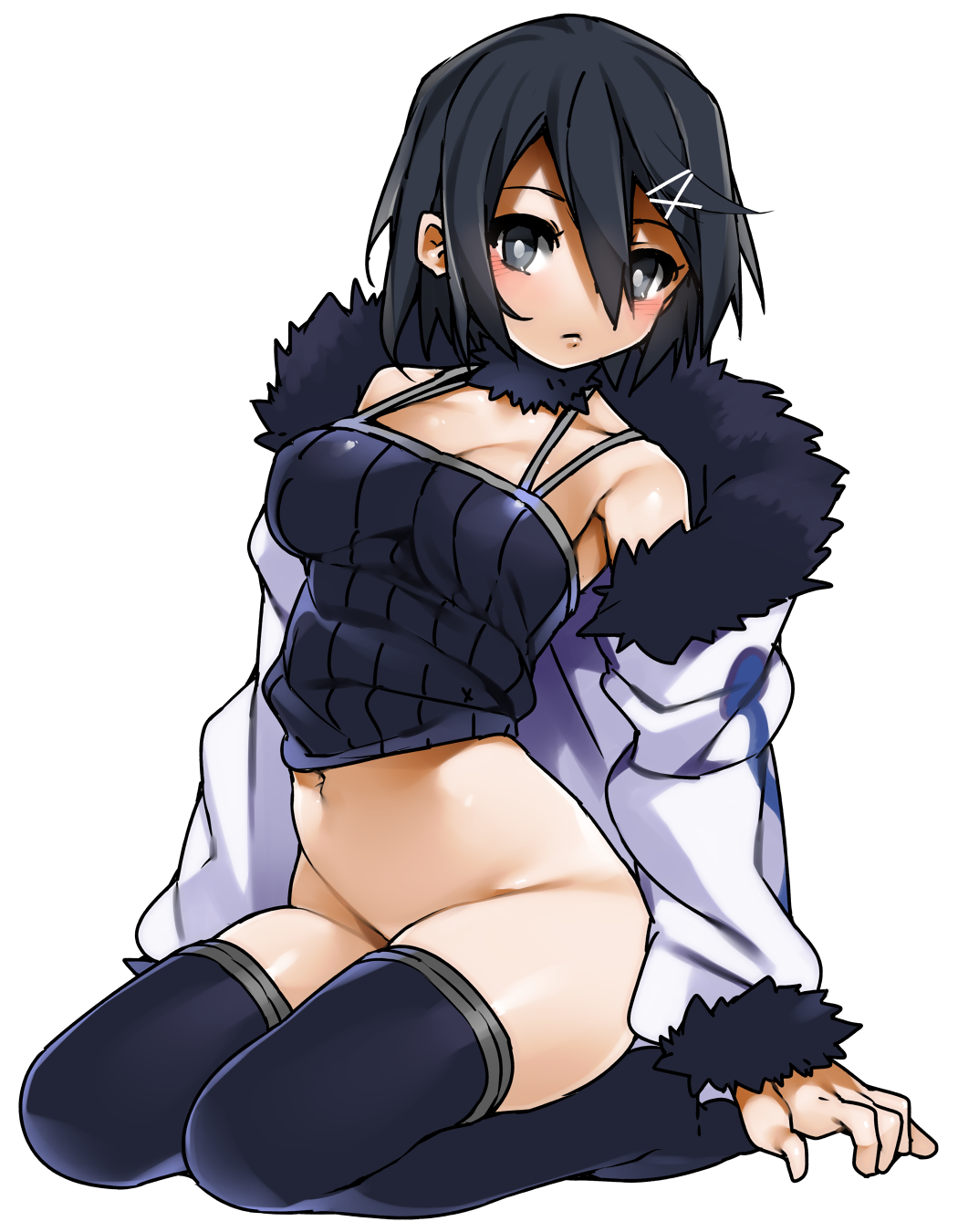 asagi_asagiri bottomless bottomless_female disgaea kochiya_(gothope) makai_wars nippon_ichi_software thighhighs thighs