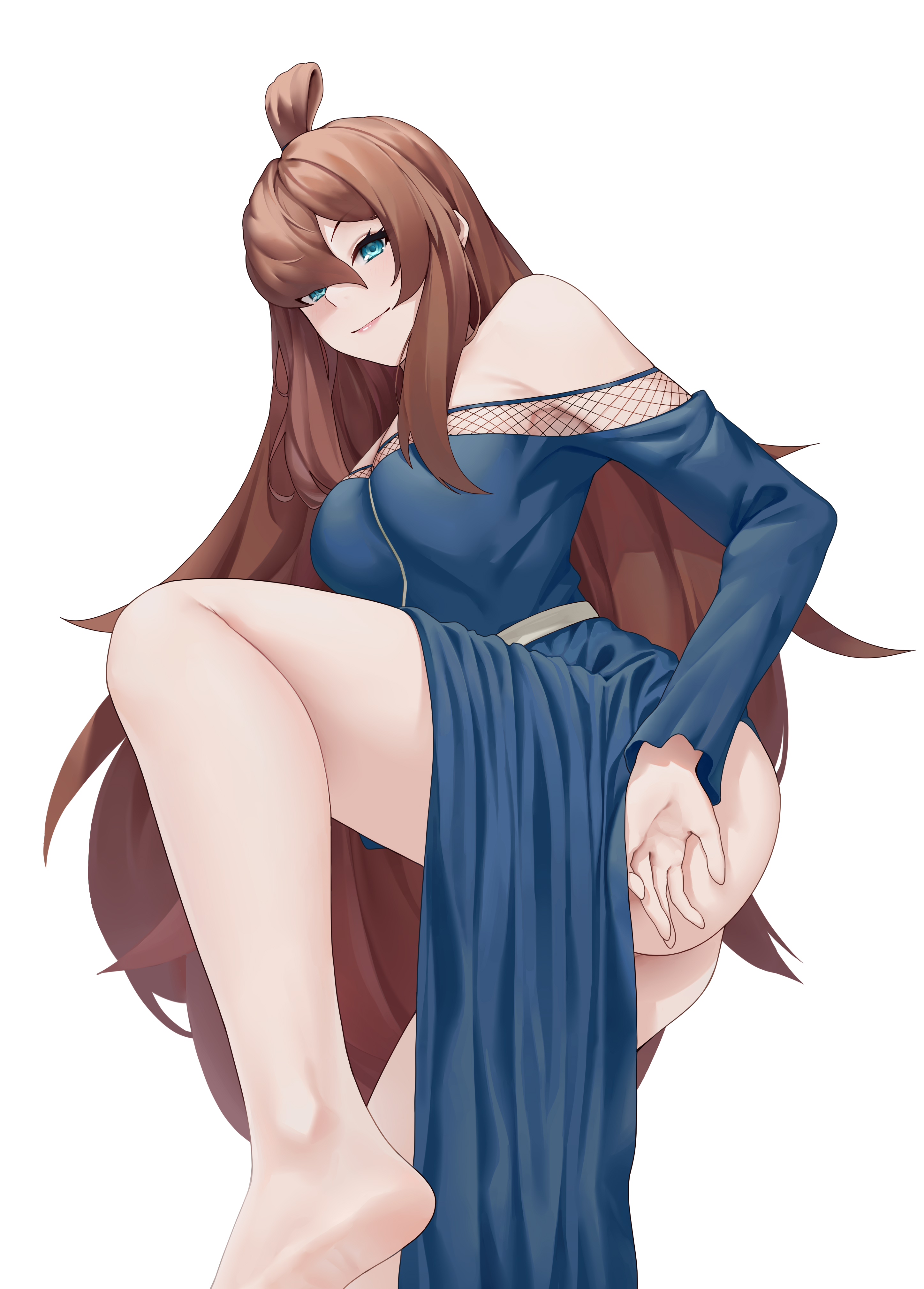 1girls, ass, bare ass, bare legs, bare shoulders, barefoot, big ass, big breasts, blonde hair, breasts, feet, feet out of frame, female, female only, green eyes, huge breasts, leg lift, leg up, lipstick, looking at viewer, makeup, mature, mature female, mei terumi, milf, naruto, naruto (series), naruto shippuden, no panties, nyacot, raised leg, smile, solo, solo focus, standing, standing on one leg, very long hair, voluptuous, voluptuous female