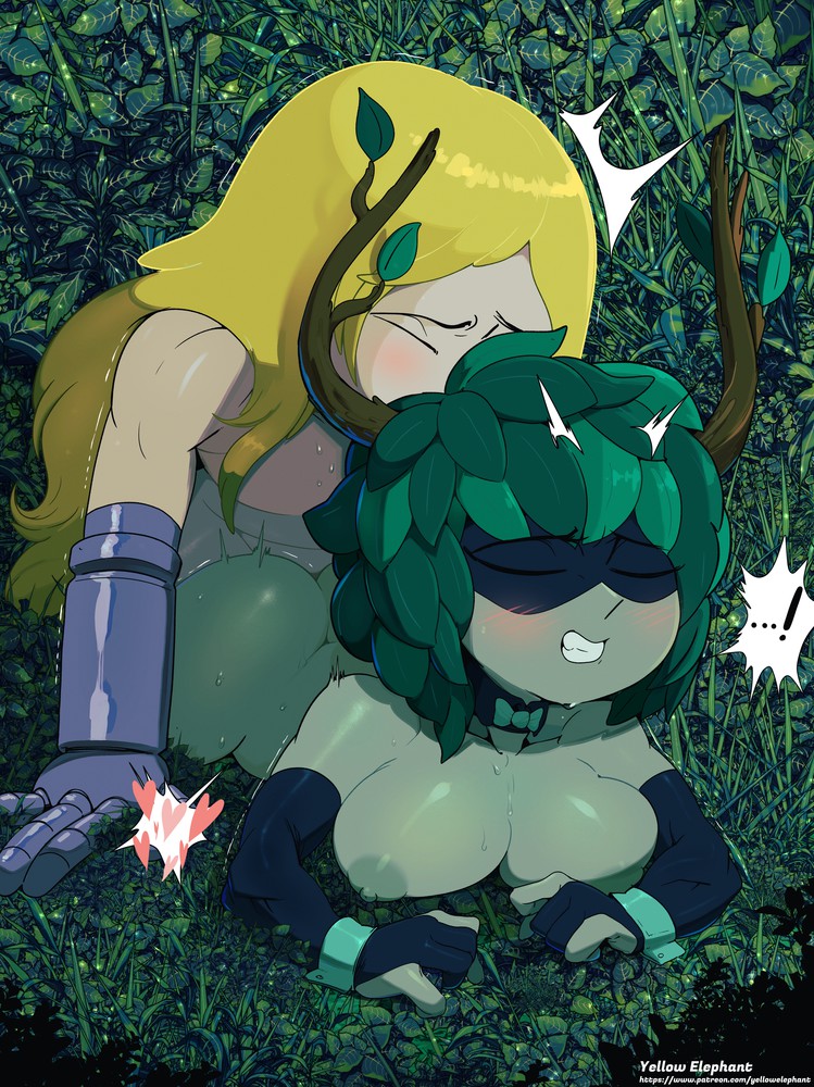 ! ... 1boy adventure_time aqua_skin areolae ass blonde_hair blush bottomless bottomless_female bow_choker branch_antlers breasts clenched_teeth closed_eyes clothing colored_skin completely_nude completely_nude_male dimples_of_venus duo elbow_gloves emphasis_lines eye_mask female finn_the_human forest gloves grass green_sclera heart high_resolution humanoid huntress_wizard interspecies large_breasts large_filesize leaf_hair light-skinned_male long_hair male monster_girl nature nude on_grass outdoors partly_fingerless_gloves plant_girl pleasure_surge prone_bone prosthesis prosthetic_arm prosthetic_hand sex short_hair speech_bubble spoken_ellipsis spoken_exclamation_mark spoken_heart straight sweat taken_from_behind teeth tremble_lines trembling very_high_resolution wrist_cuffs yellow_elephant