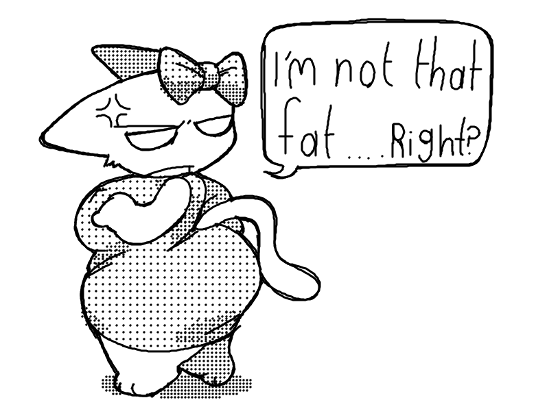 bowtie chubby feline female moot thick_thighs