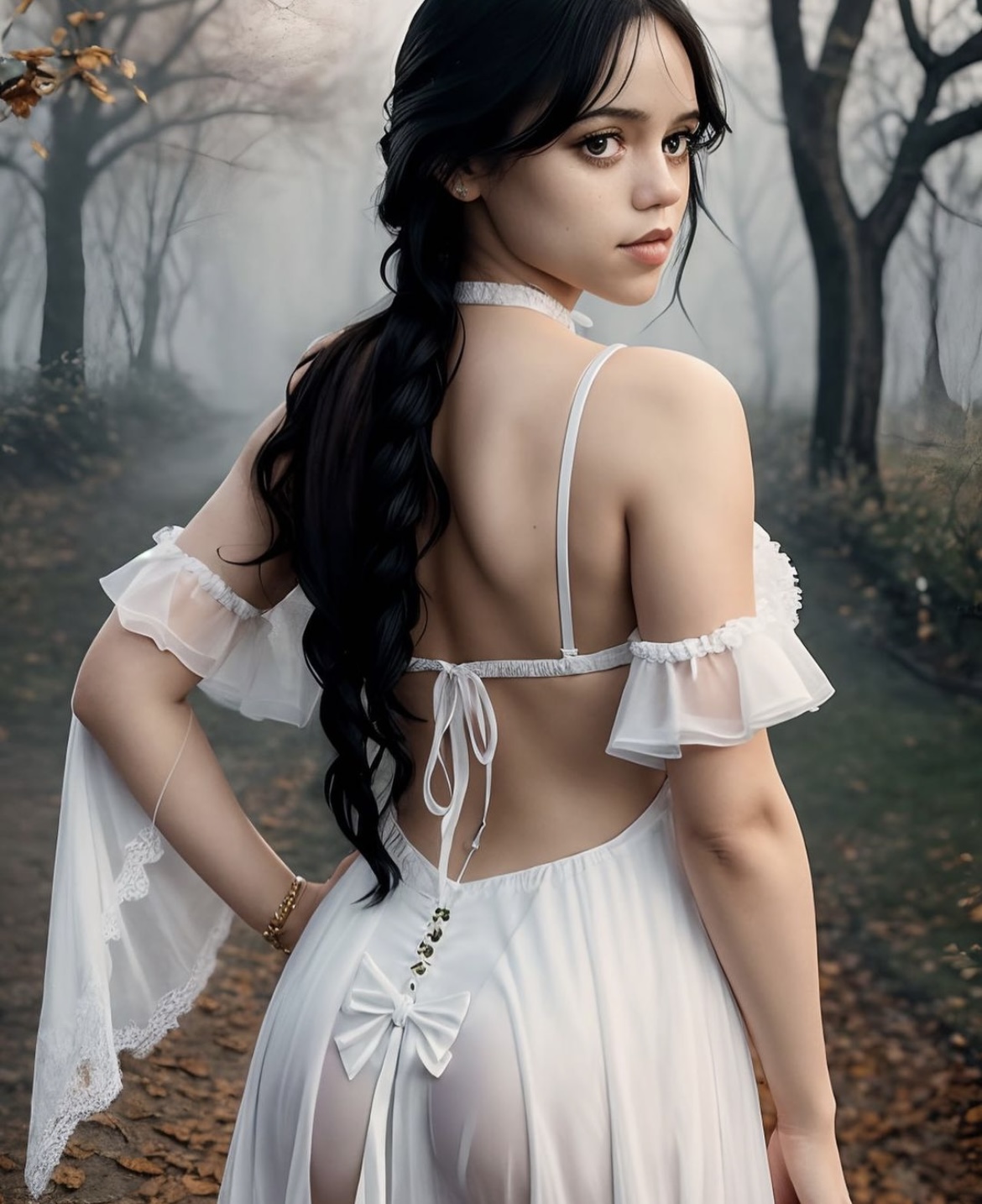 ai generated, angel girl, celebrity, female, jenna ortega, real person, tagme