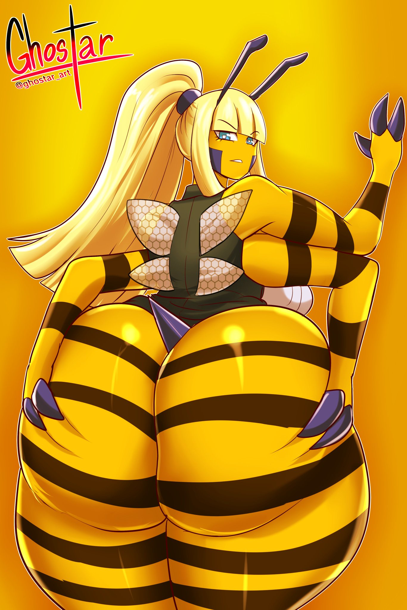 1girls 4_arms ass ass_focus beatrice_(dual_dragon) bee bee_girl bee_humanoid big_ass big_boobs big_breasts big_tits boobs breasts bust busty chest curvaceous curvy curvy_figure digital_media_(artwork) female female_focus ghostar hips hourglass_figure huge_ass huge_breasts insect insect_girl insect_humanoid insectoid insects large_ass large_breasts legs light-skinned_female light_skin lips mature mature_female multi_arm multi_limb original original_character slim_waist thick thick_hips thick_legs thick_thighs thighs tits voluptuous waist wide_hips yellow-skinned_female yellow_body yellow_skin