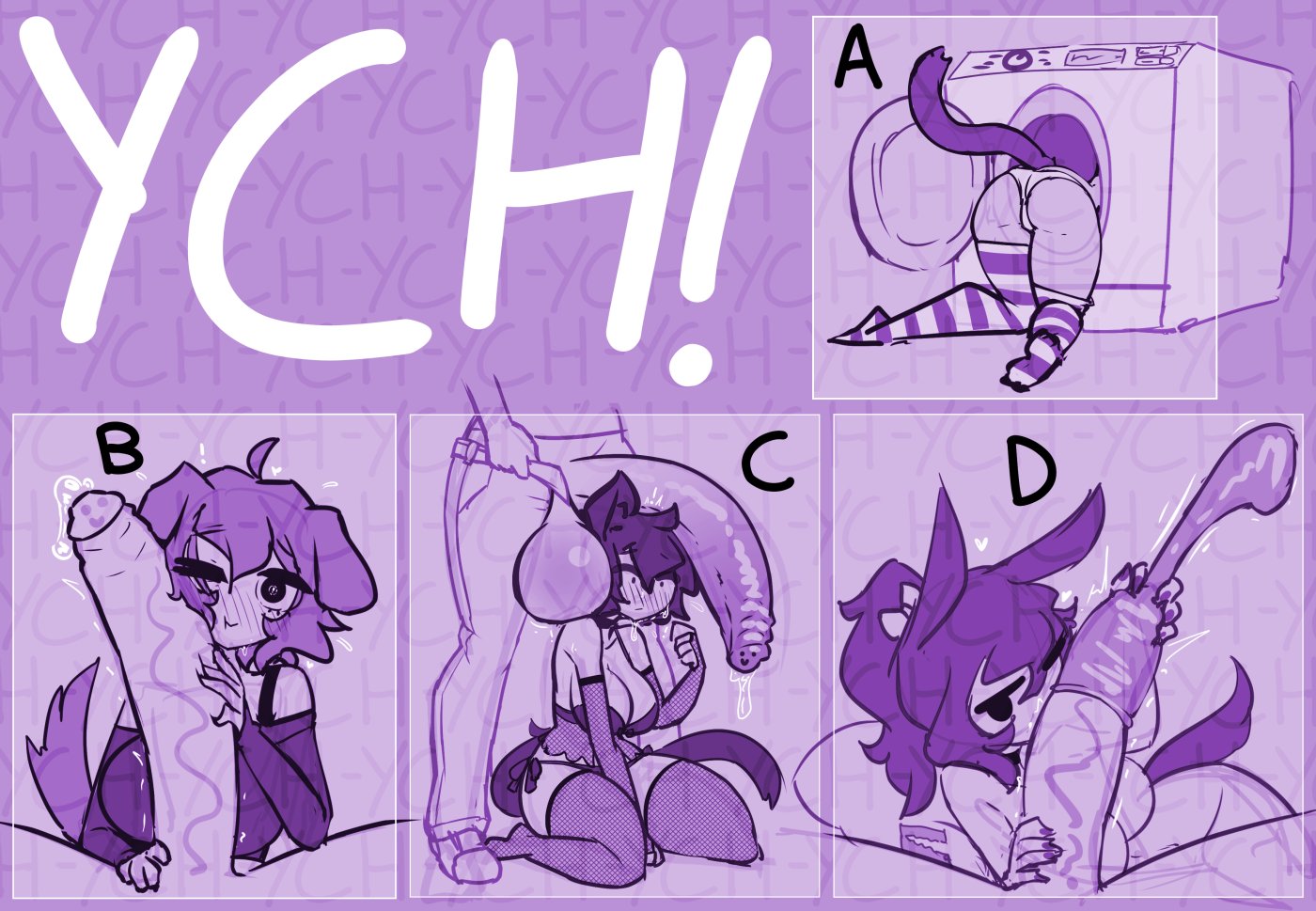 3boys, 4girls, animal ears, balls, clothed, clothing, condom, condom balloon, cum, ejaculation, erection, female, female focus, fully clothed, handjob, huge balls, huge cock, humanoid, kemonomimi, limebreaker, male, monochrome, mostly nude, partially clothed, penis, penis on head, stuck, tagme, thighhighs, washing machine, ych