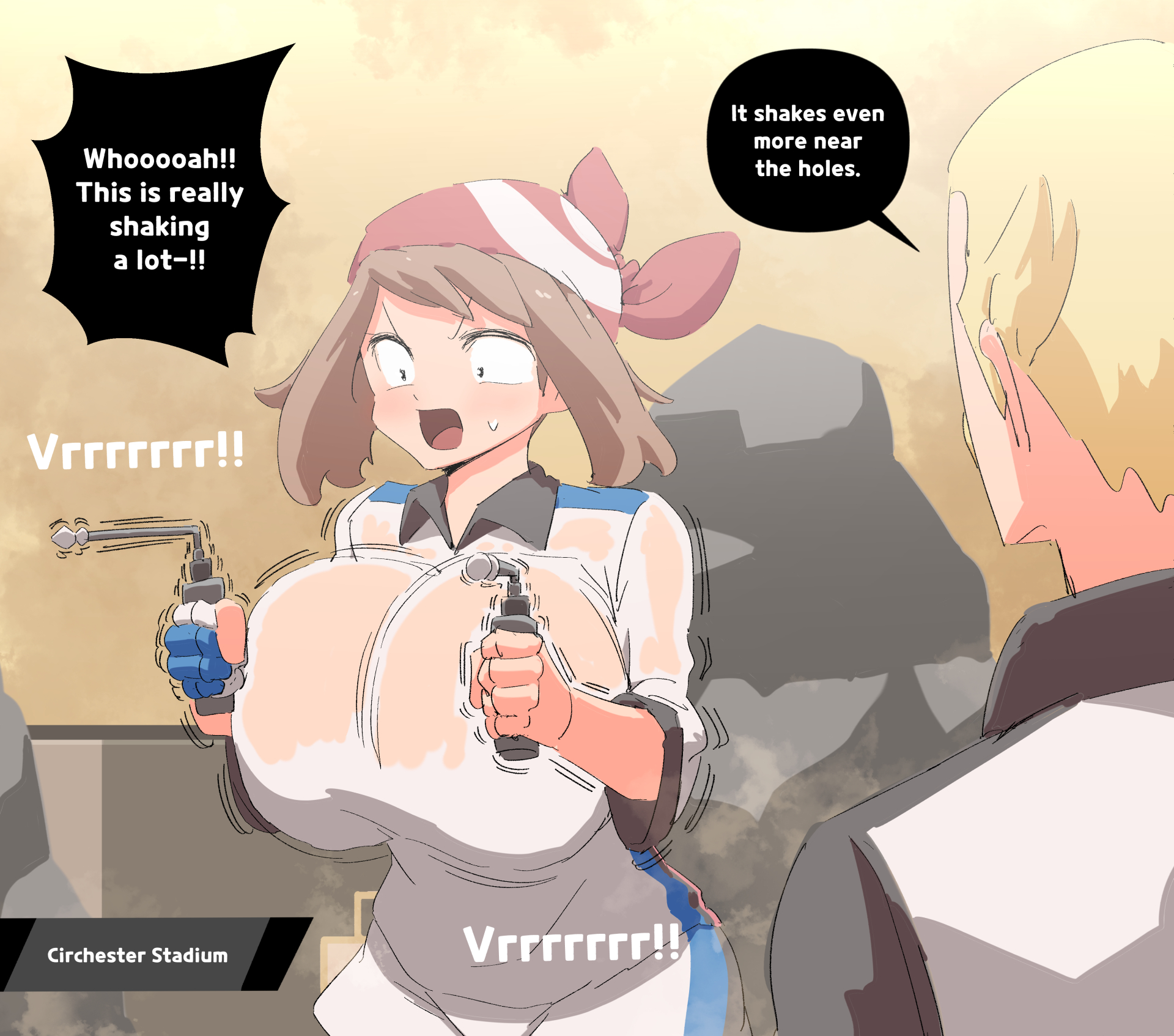 1boy, 1girls, alternate body type, alternate breast size, big breasts, breasts, busty, curvaceous, curvy, curvy body, curvy female, curvy figure, enormous breasts, female, female focus, game freak, huge breasts, large breasts, male, may (pokemon), nintendo, pokemon, voluptuous, woohyoot