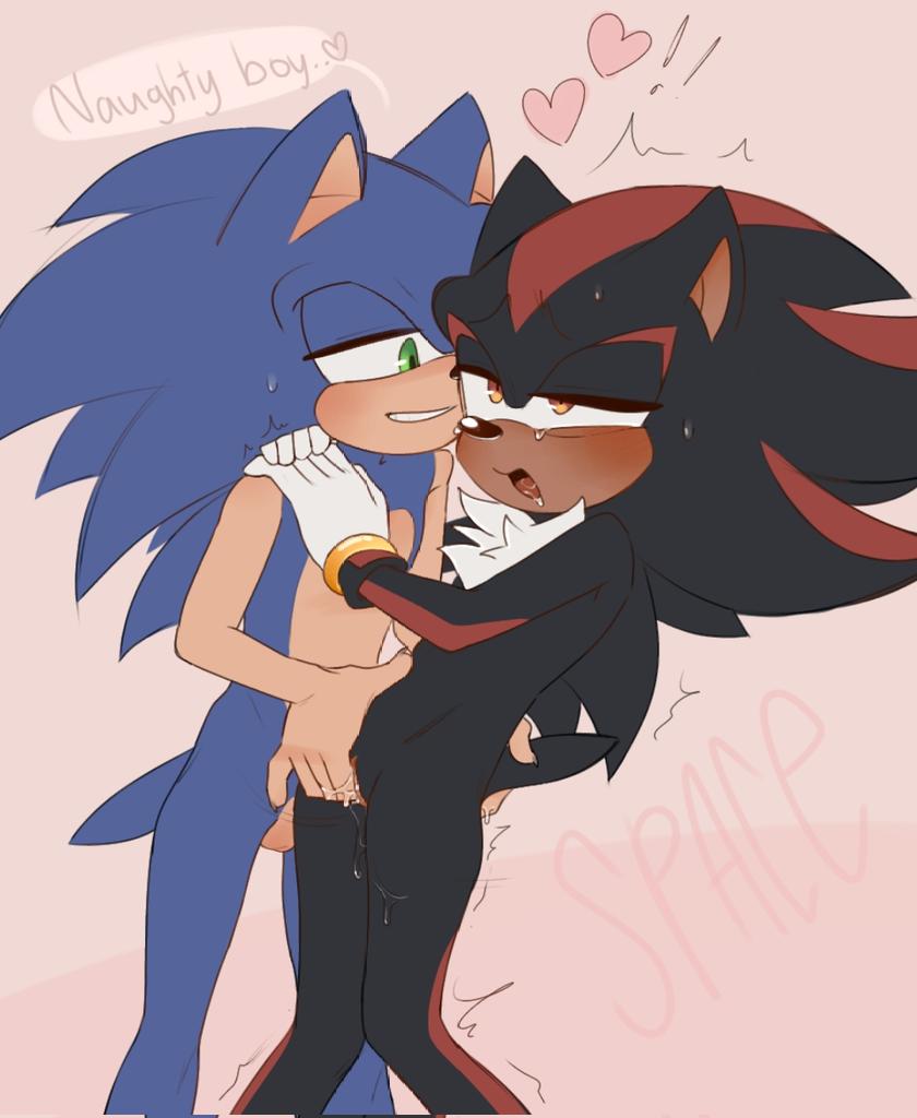 2boys, anthro, cuntboy, femboy, fingering, fingering ass, fingering pussy, furry, gay, intersex, male, pussy, shadow the hedgehog, sonadow, sonic (series), sonic the hedgehog, vagina, yaoi