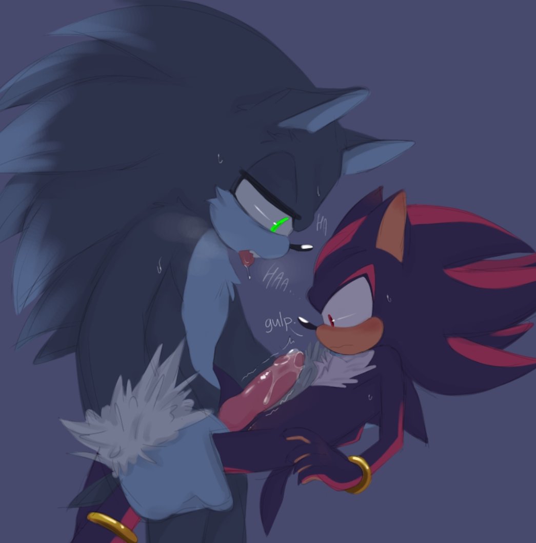 2boys, anthro, big penis, cum drip, cuntboy, cuntboy/male, femboy, furry, gay, intersex, knot, knotted penis, male, male only, penis, pussy, shadow the hedgehog, size difference, sonadow, sonic (series), sonic the hedgehog, sonic the werehog, vagina, werehog, werewolf, yaoi