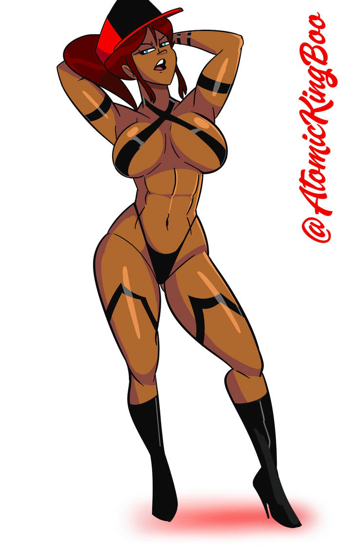 1girls artist_name athletic athletic_female atomickingboo breasts brown_body brown_skin bubble_butt bust busty curvy dark-skinned_female dark_skin female female_focus female_only high_heel_boots high_heels hips hourglass_figure legs lips lipstick long_hair lower_body mature mature_female muscular original original_character paulinda_sherwoods red_hair solo thick_legs thick_thighs thighs toned toned_female upper_body voluptuous waist wide_hips