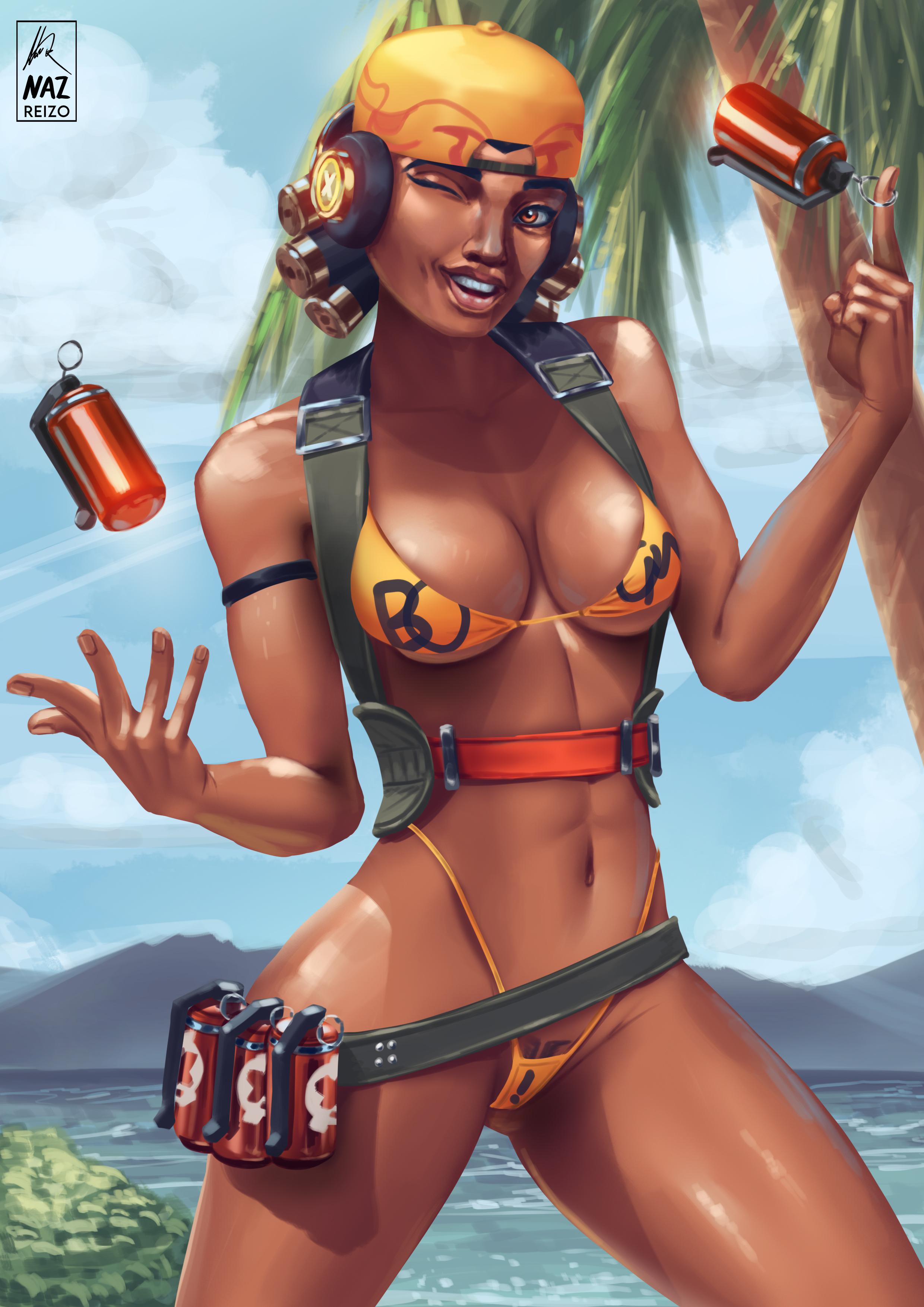 female, latina, nazreizo (artist), raze (valorant), tagme, valorant
