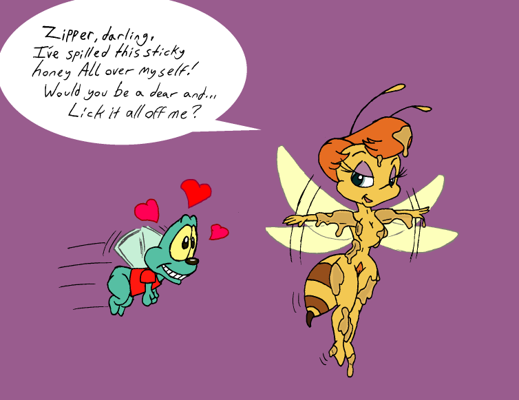 alexreynard bee chip_'n_dale_rescue_rangers disney fly honey insect insects nude pubic_hair pussy queenie stinger zipper_(chip_'n_dale_rescue_rangers)