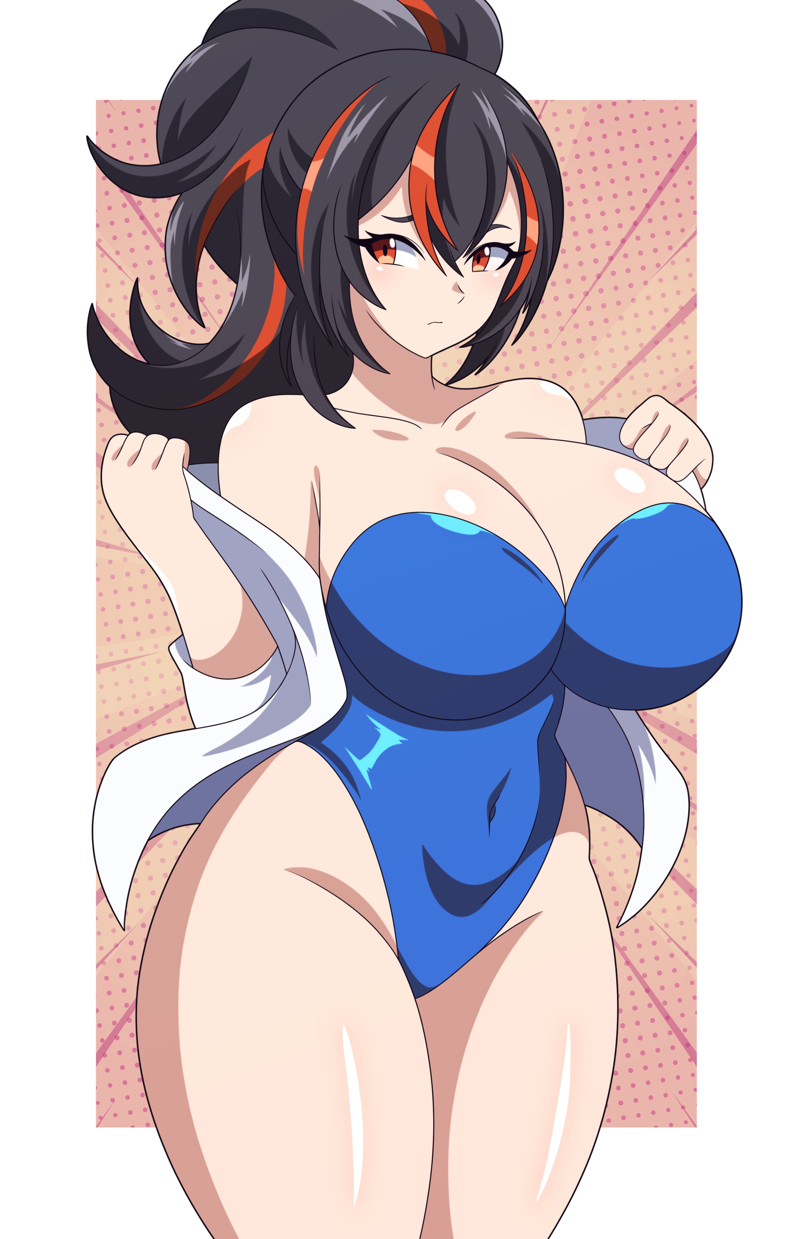 1girls, abyss162, abysswatchers, big breasts, breasts, curvy figure, female, swimsuit, zenless zone zero, zhu yuan