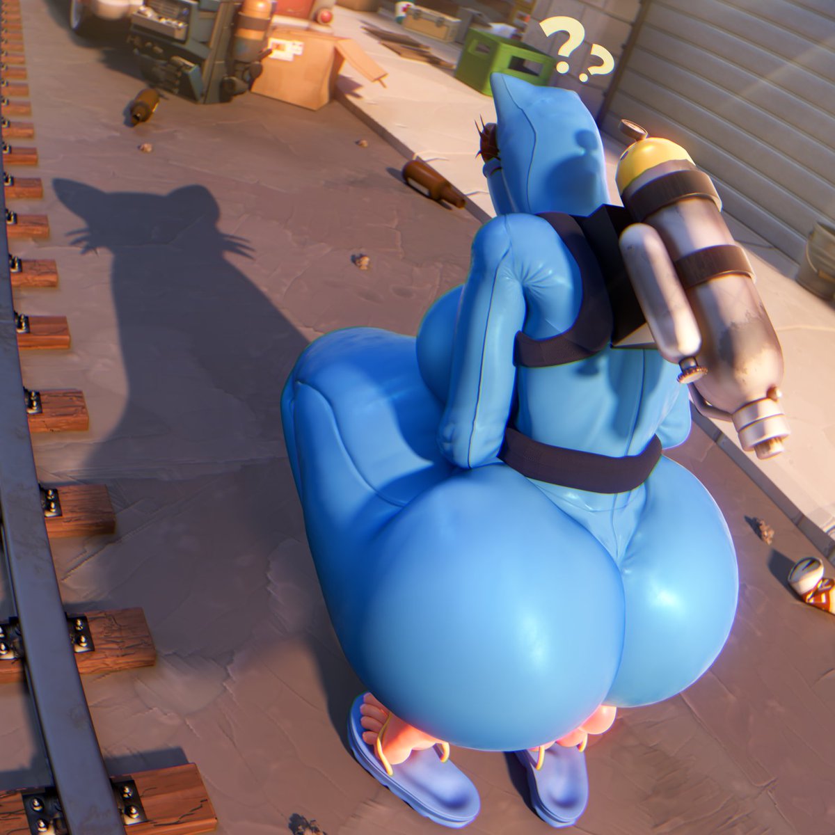 ??, 1girls, 2025, 3d, ass, belt, big ass, big breasts, big thighs, bodysuit, bottom heavy, breasts, cand3d, cat shadow puppet (meme), clothing, dispenser (team fortress 2), eyelashes, feet, female, female focus, female only, fempyro, fully clothed, gas canister, gas mask, giant ass, gloves, hi res, highres, hips, huge ass, huge thighs, hyper, hyper ass, large ass, large breasts, large thighs, latex, latex gloves, latex suit, light skin, light-skinned female, long legs, mask, masked, pyro, railway track, red clothing, red latex, round ass, rule 63, shadow, simple background, slim waist, solo, solo focus, team fortress 2, thick thighs, thighs, toes, valve, wide hips