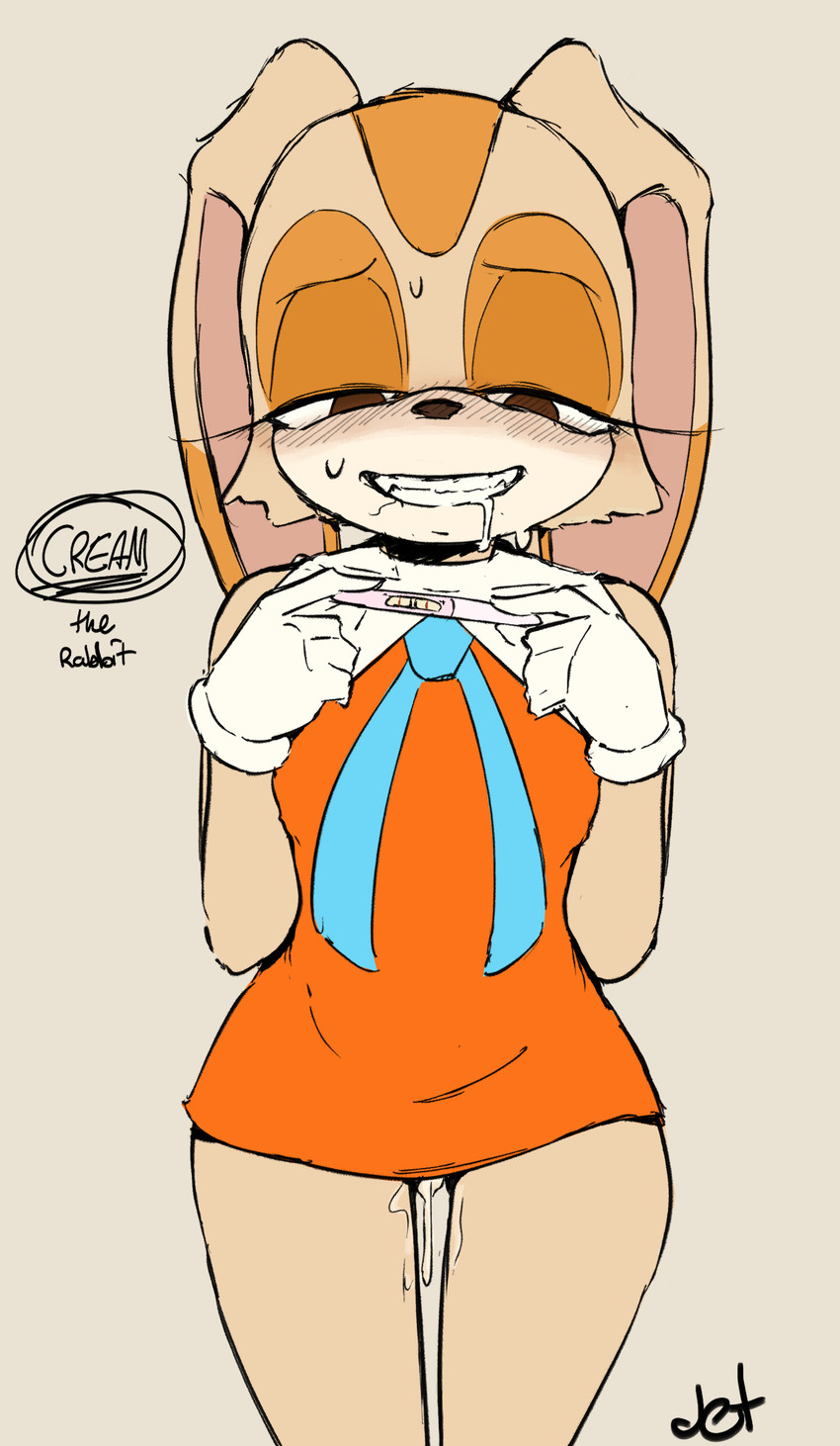 1girls, 2026, animal ears, anthro, anthro female, anthro only, anthro solo, blush, blushing, bodily fluids, brown eyes, brown nose, bunny, bunny girl, color, colored, cream the rabbit, cub, drooling, eyelashes, female, female cub, female only, fur, furry, furry female, furry only, genital fluids, jeteggs, lagomorph, long ears, mammal, mobian (species), pregnant, pussy juice, pussy juice drip, rabbit, rabbit girl, saliva, salivating, sega, solo, solo anthro, solo female, sonic (series), sonic team, sonic the hedgehog (series), tan fur, thick, thick butt, thick thighs, url, vaginal fluids, video games, wet, wet pussy, wide hips, young, young anthro, young female