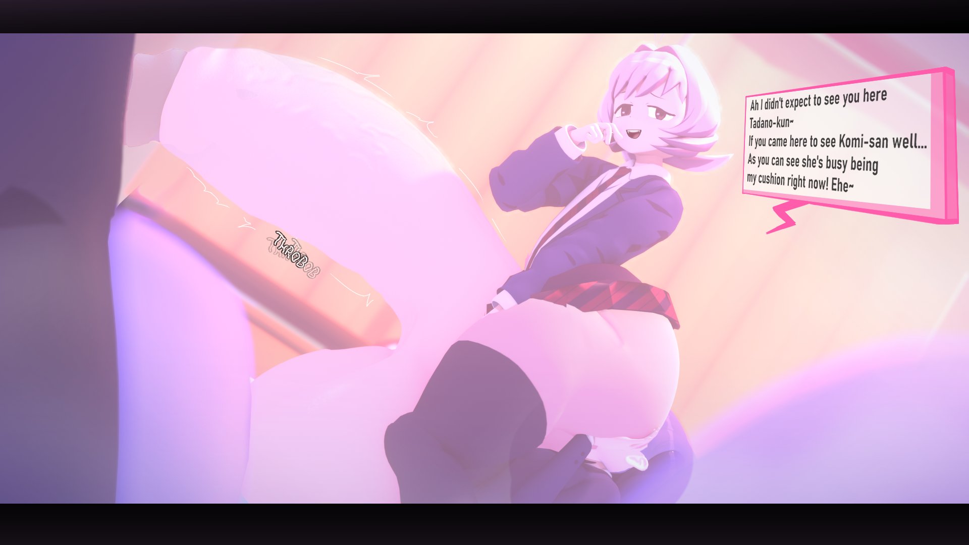 ass, ass eating, balls, coaxel, condom, cucked by femboy, cuckold, facesitting, female, femboy, femboy on female, huge ass, huge cock, hyper, hyper ass, hyper balls, hyper penis, komi shouko, komi-san wa komyushou desu, male, netorare, osana najimi, penis, tadano hitohito, thighhighs