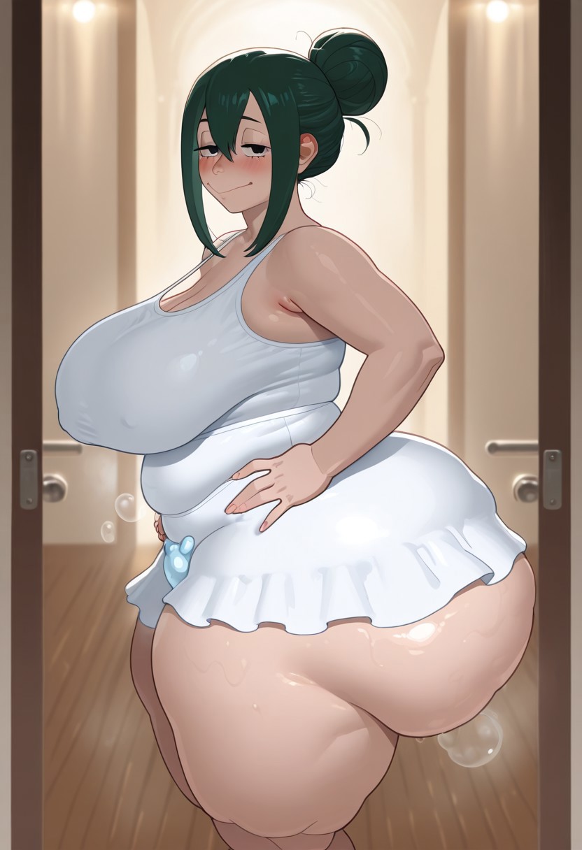 1girls, ai assisted, ai generated, ass, bbw, big ass, big breasts, breasts, chubby, civitai, fat ass, female, female only, huge ass, huge breasts, kalagod, massive ass, my hero academia, solo, tagme, thick thighs, tsuyu asui, wide hips