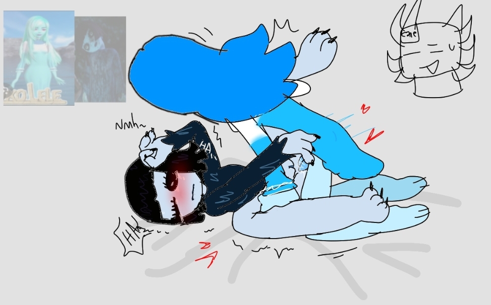 2_penises 2girls anus_juice bedroom bedroom_sex black_clothing black_dress black_hair black_hair_female black_nails black_nose blue_clothing blue_dress blue_hair blue_hair_female blush crying crying_female cyan_skin female female/female flipaclip futa_on_female futanari ghost ghost_girl girl_on_girl heart huh intersex justcanex lady lady_of_the_lake_(okolele) long_hair oc okolele penis_in_ass porn purple_light_skin purple_skin sex short_hair tentacle_penis text the_crooked_head_(okolele) unseen_female_face white_clothing white_dress