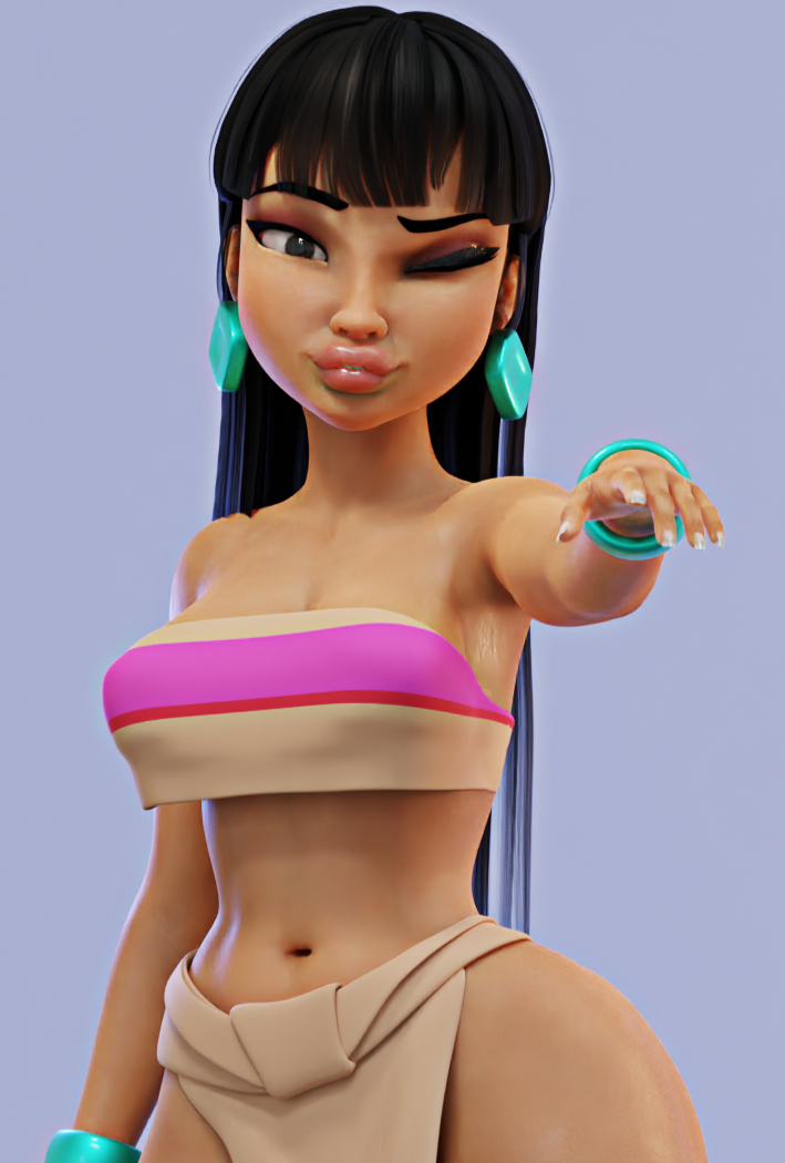 3d_(artwork) black_hair chel clothing high_resolution long_hair redmoa solo_female tagme the_road_to_el_dorado