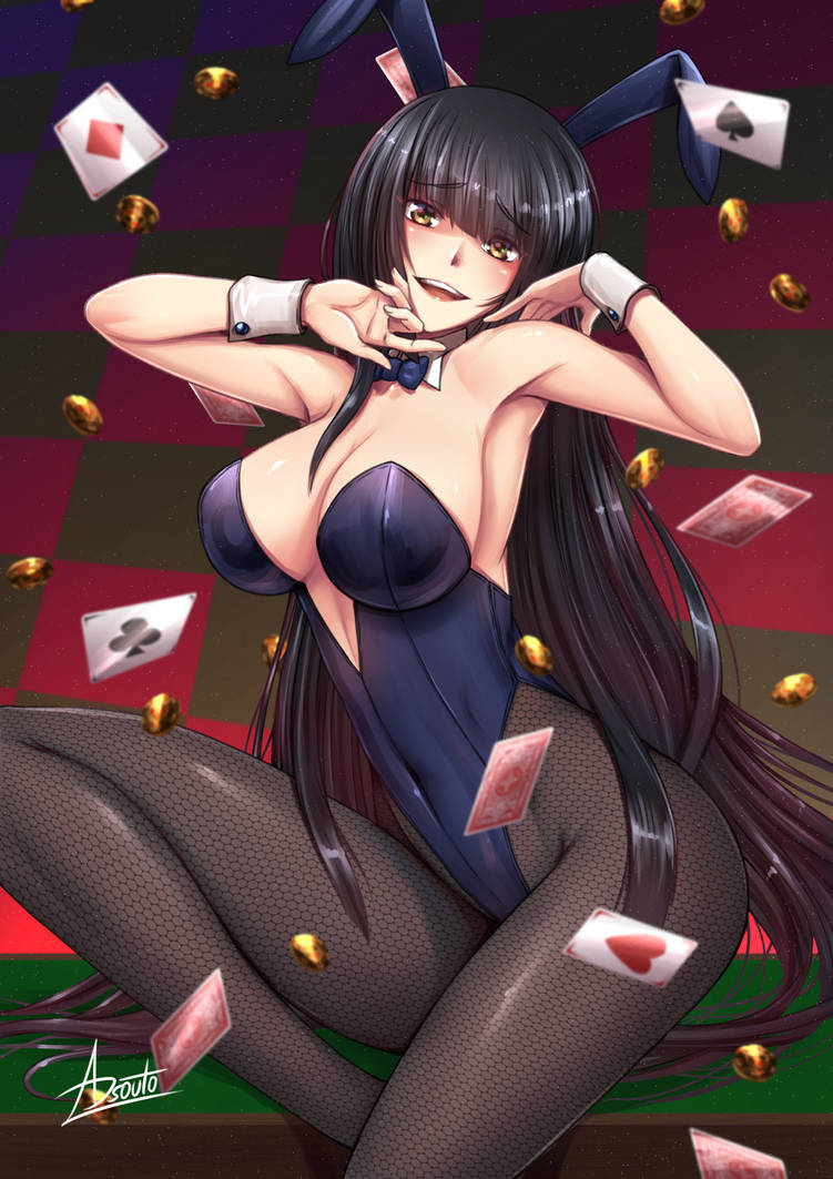 1girls adsouto armpits big_breasts black_hair breasts bunny_costume bunny_ear bunny_ears bunny_girl bunnygirl bunnysuit card cards cleavage corset cuffs detached_collar eyelashes eyeliner female female_only hi_res jabami_yumeko kakegurui leotard lingerie lipstick long_black_hair long_hair looking_at_viewer makeup pantyhose staring_at_viewer very_long_hair